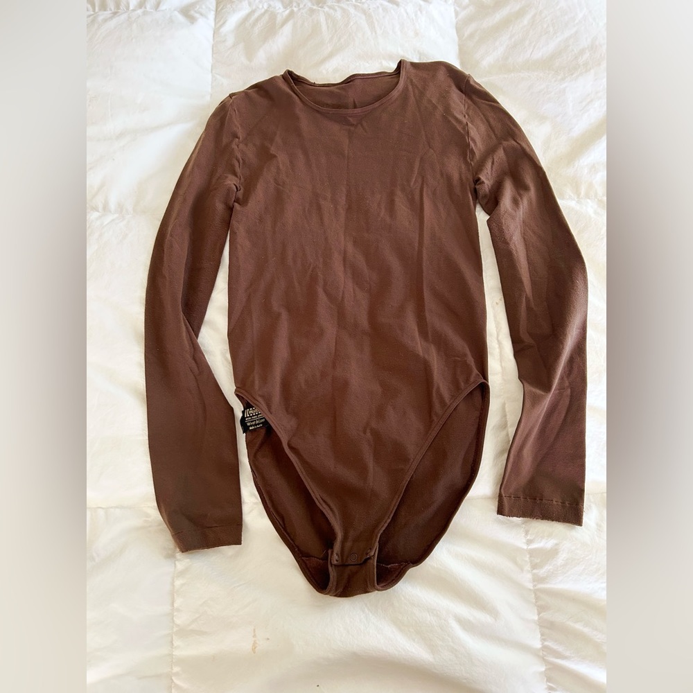 Wolford chocolate brown bodysuit medium